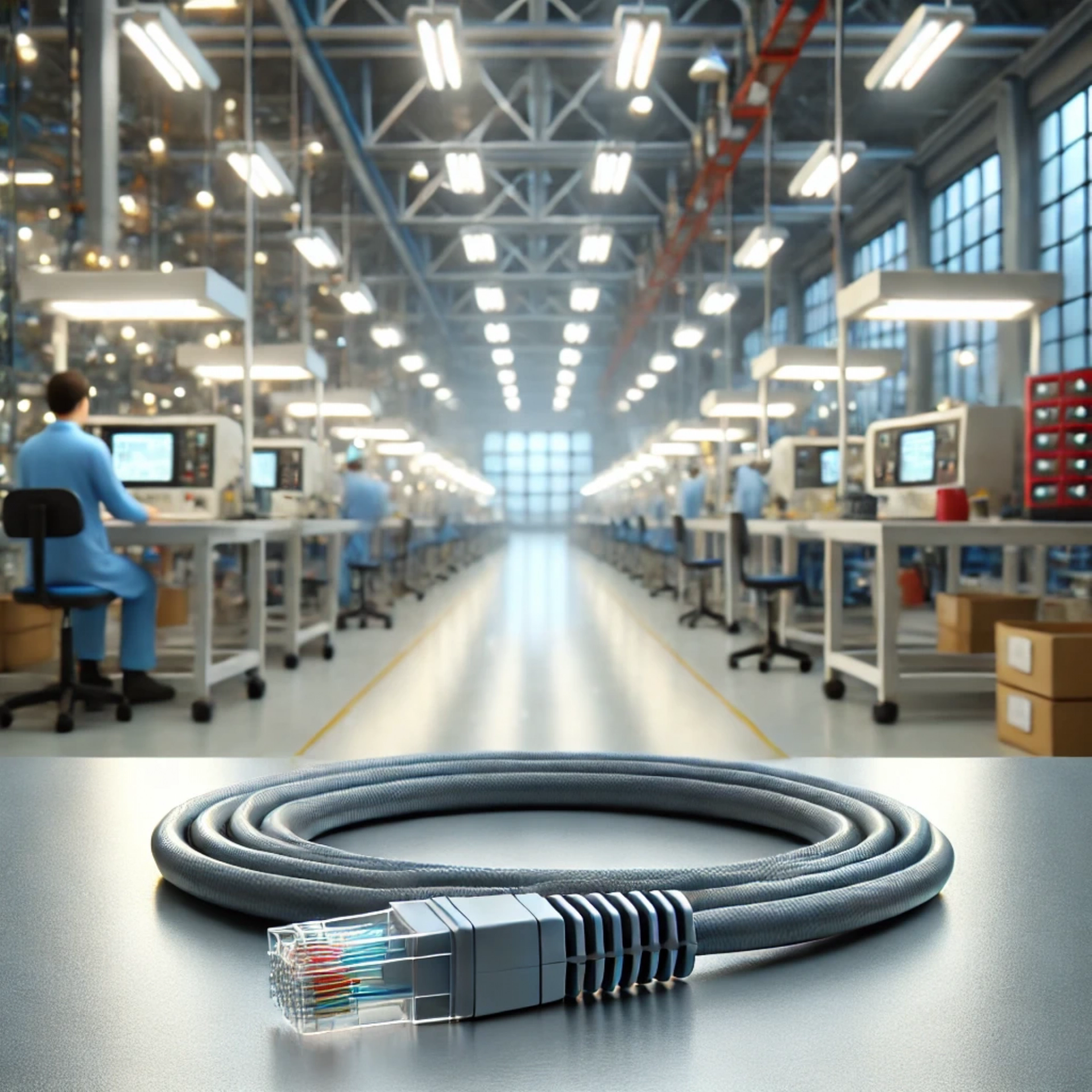 CAT6A U/UTP Patch Kablo - 15 metre, Gri