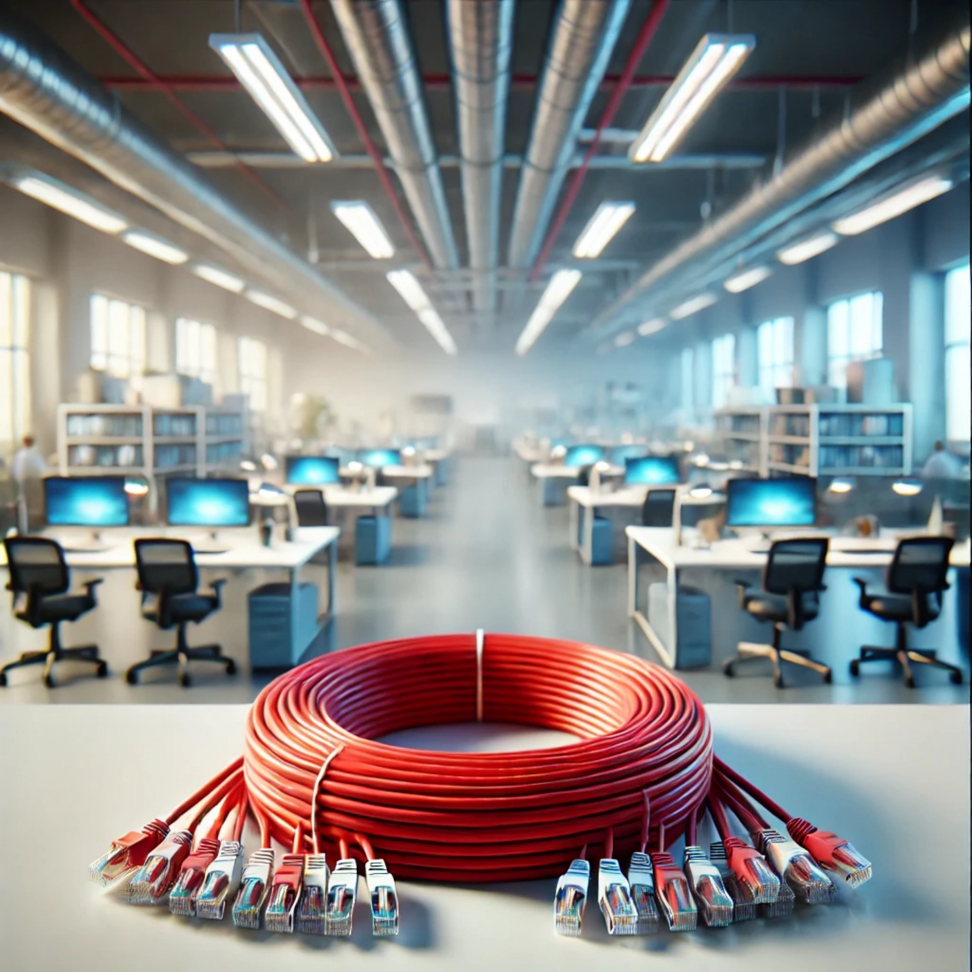 CAT6A U/UTP Patch Kablo - 15 metre, Kırmızı