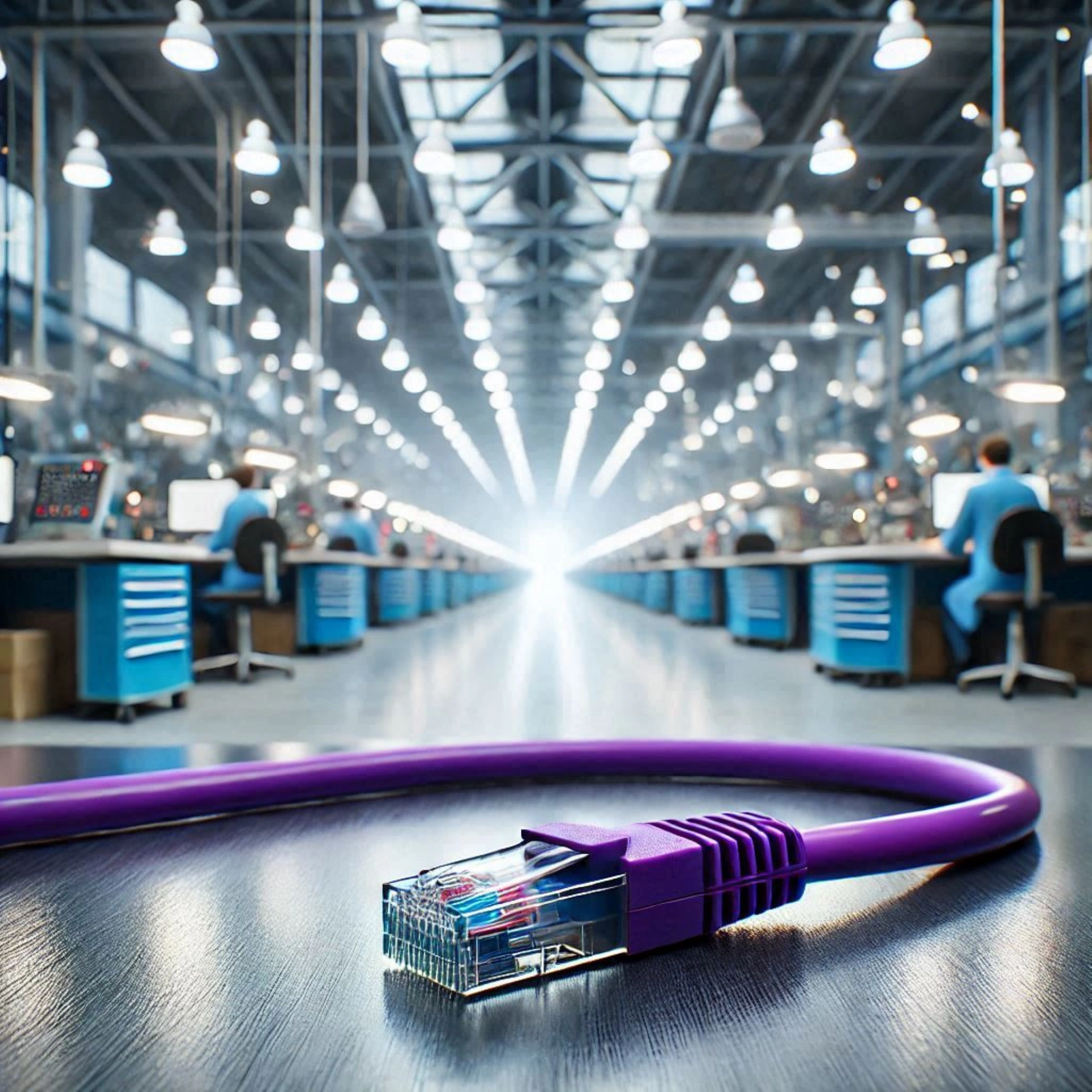 CAT6A S/UTP Patch Kablo - 20cm, Mor