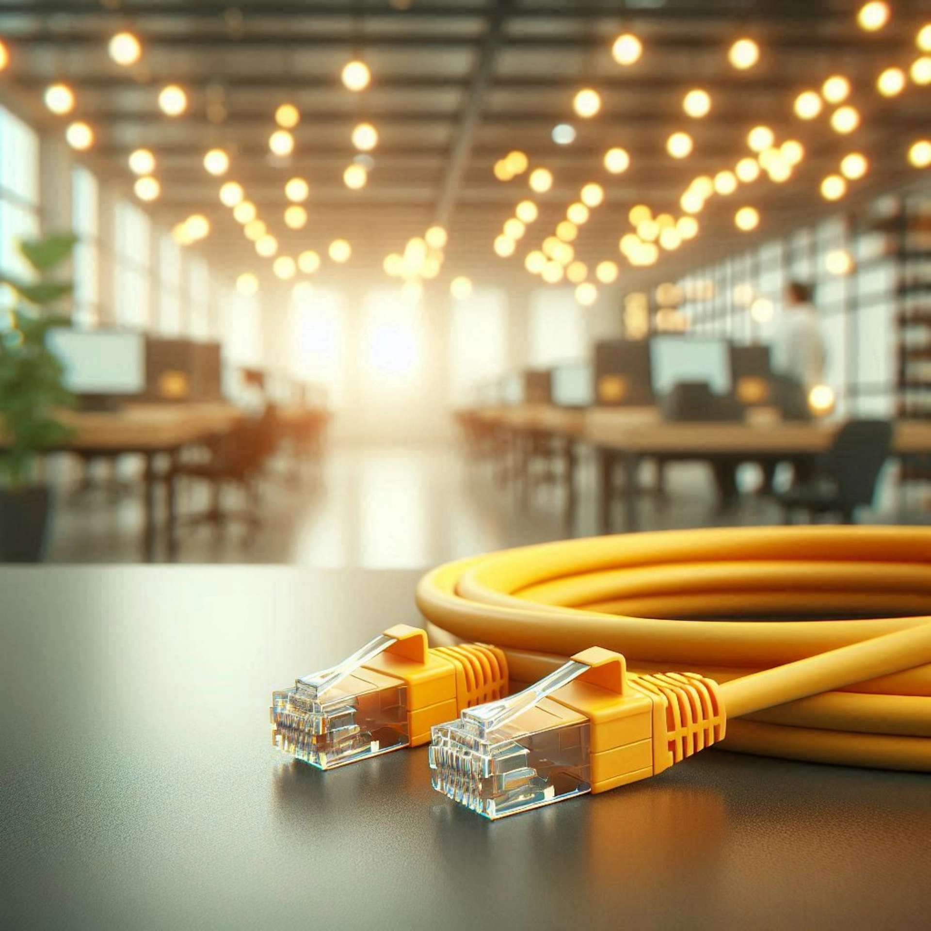 CAT6A F/FTP Patch Kablo - 20cm, Sarı