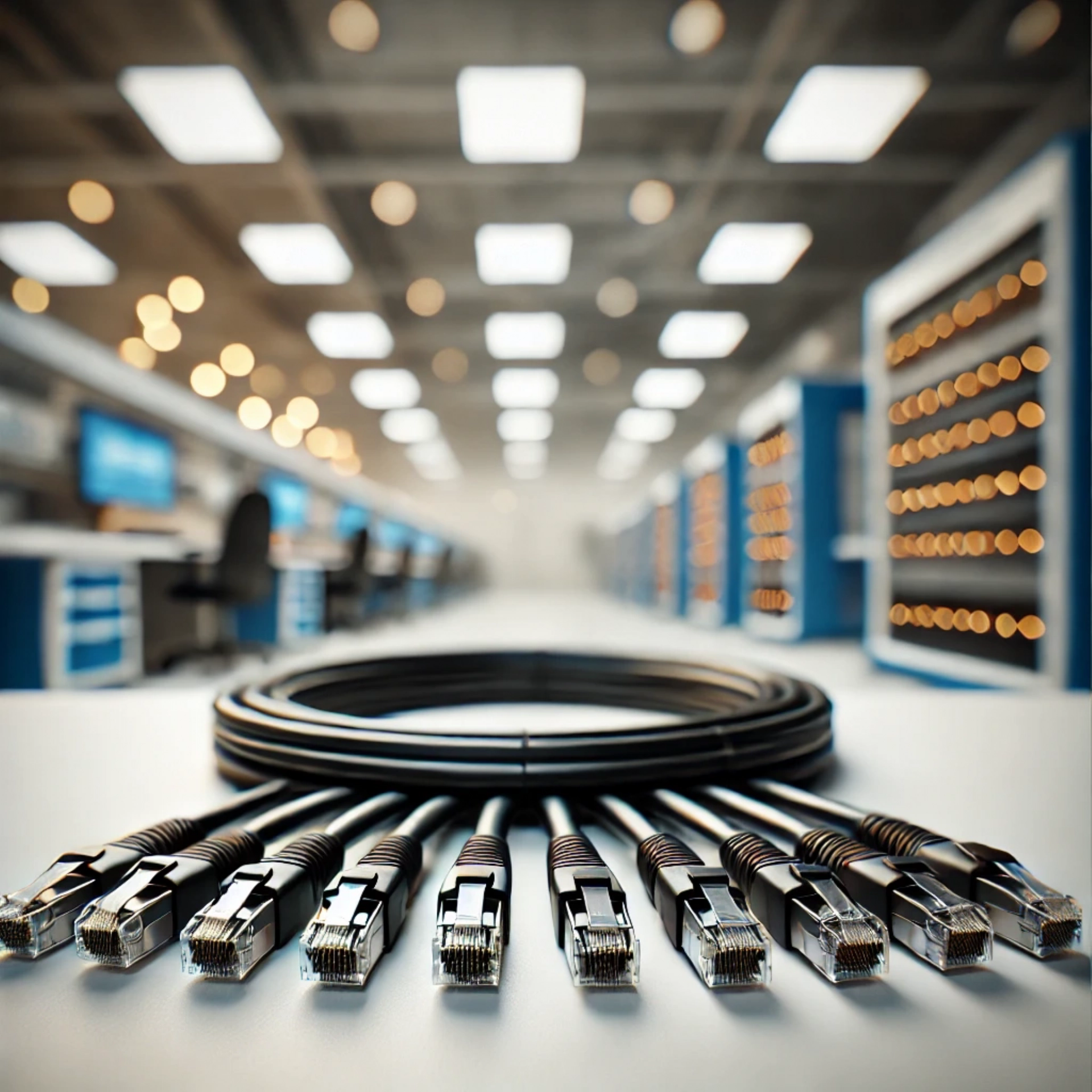 CAT6A F/UTP Patch Kablo - 20cm, Siyah