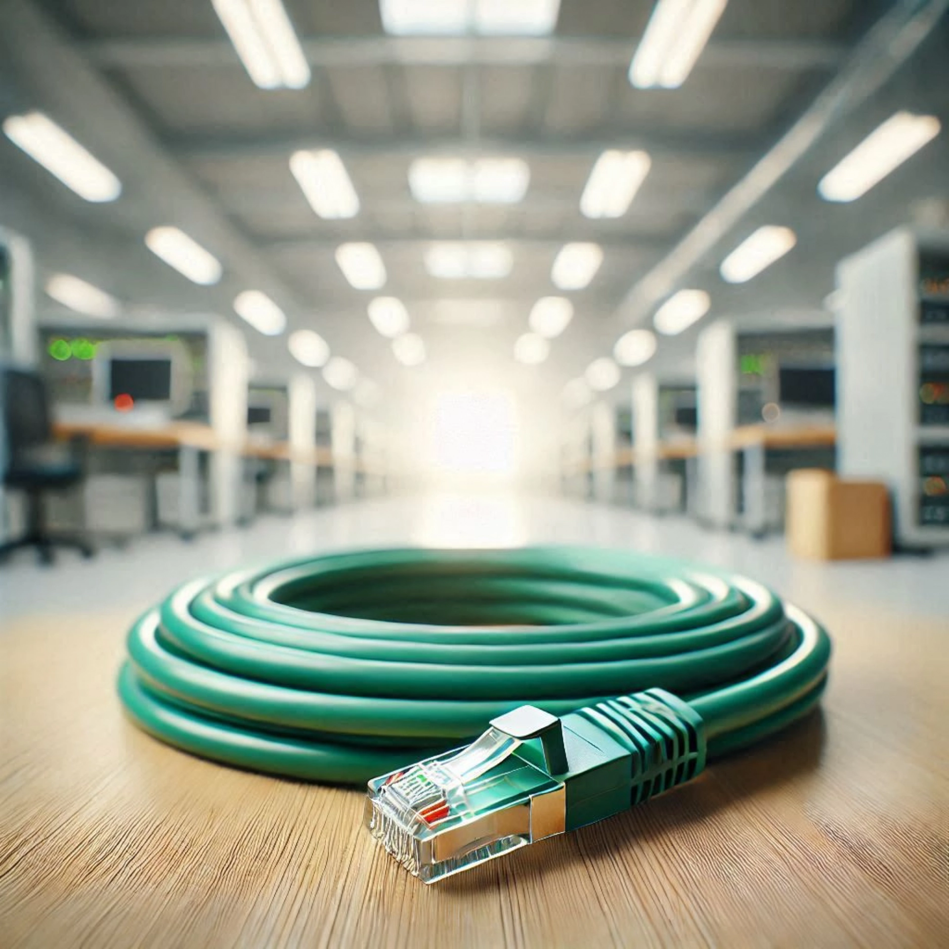 CAT6A F/FTP Patch Kablo - 20cm, Yeşil