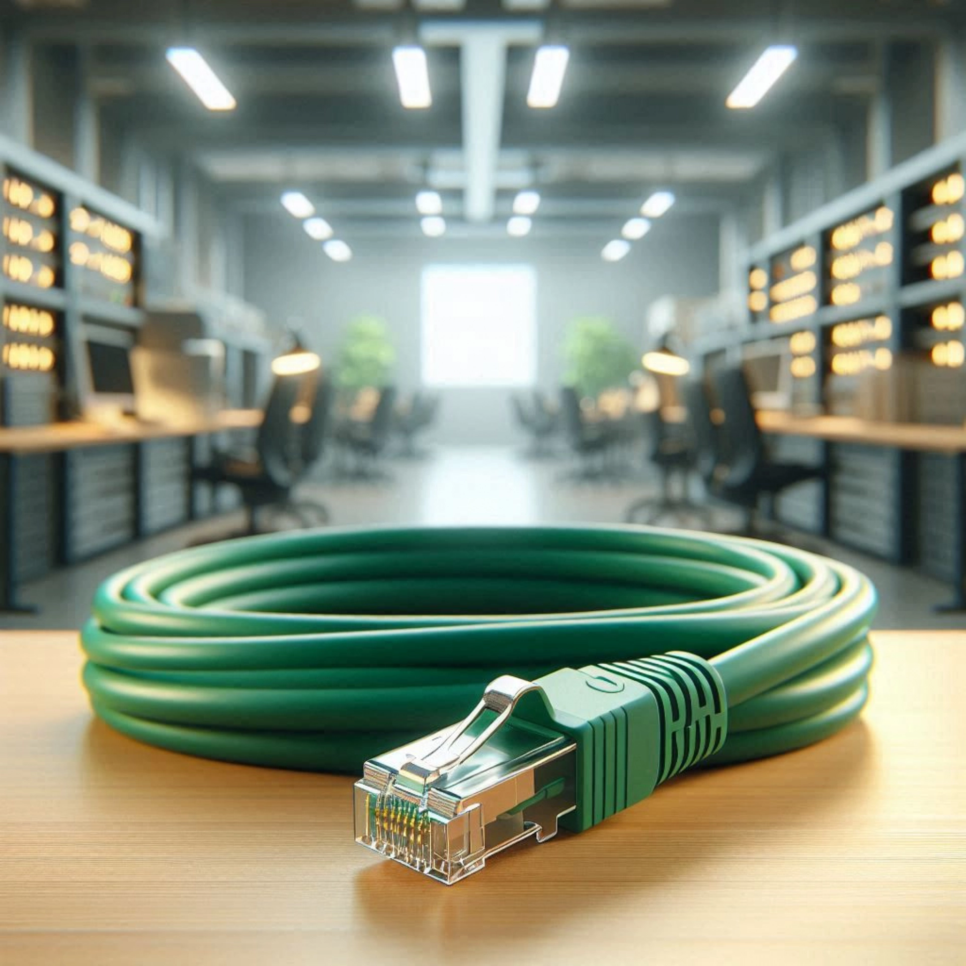 CAT6A F/UTP Patch Kablo - 20cm, Yeşil