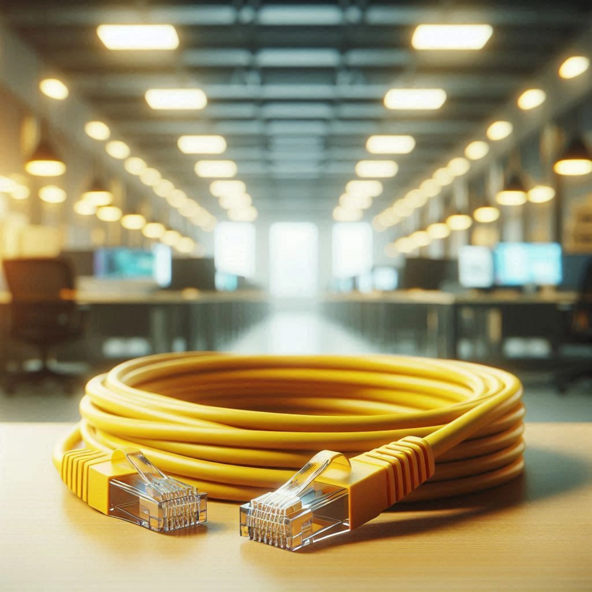 CAT6A F/UTP Patch Kablo - 20 metre, Sarı