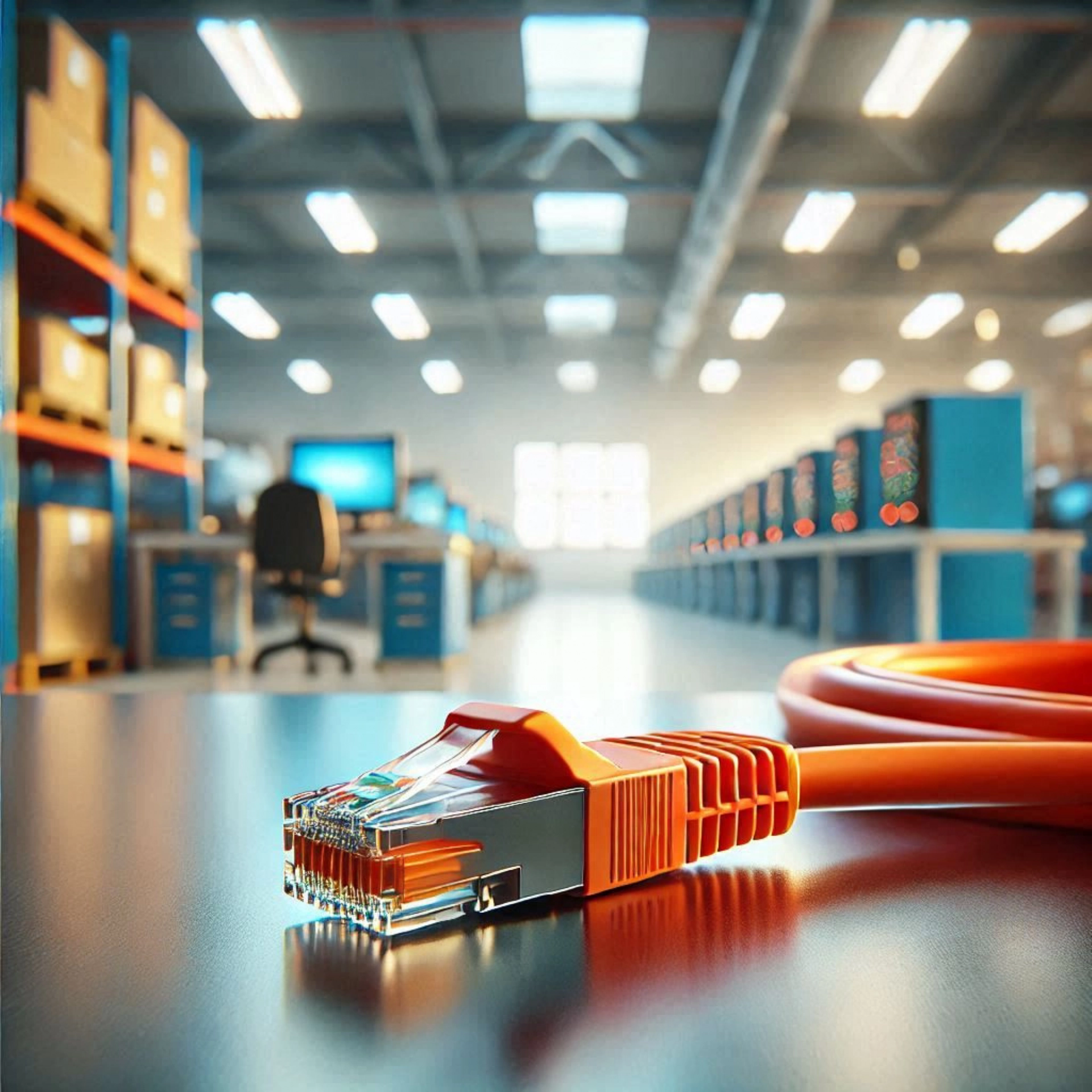 CAT6A F/UTP Patch Kablo - 25cm, Turuncu