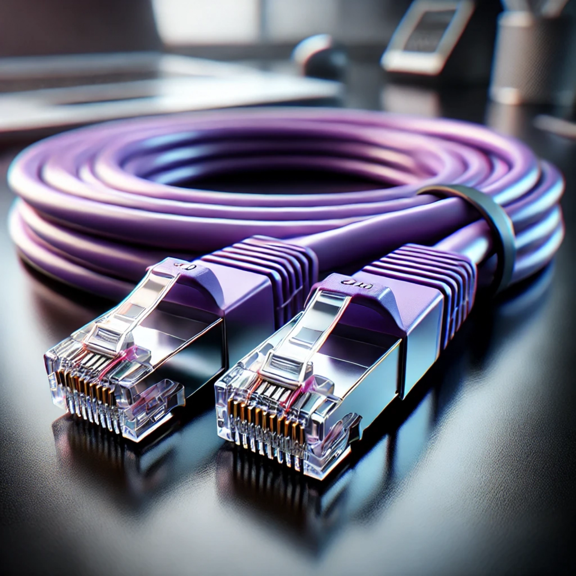 CAT7 Patch Kablo - 2 metre, Mor