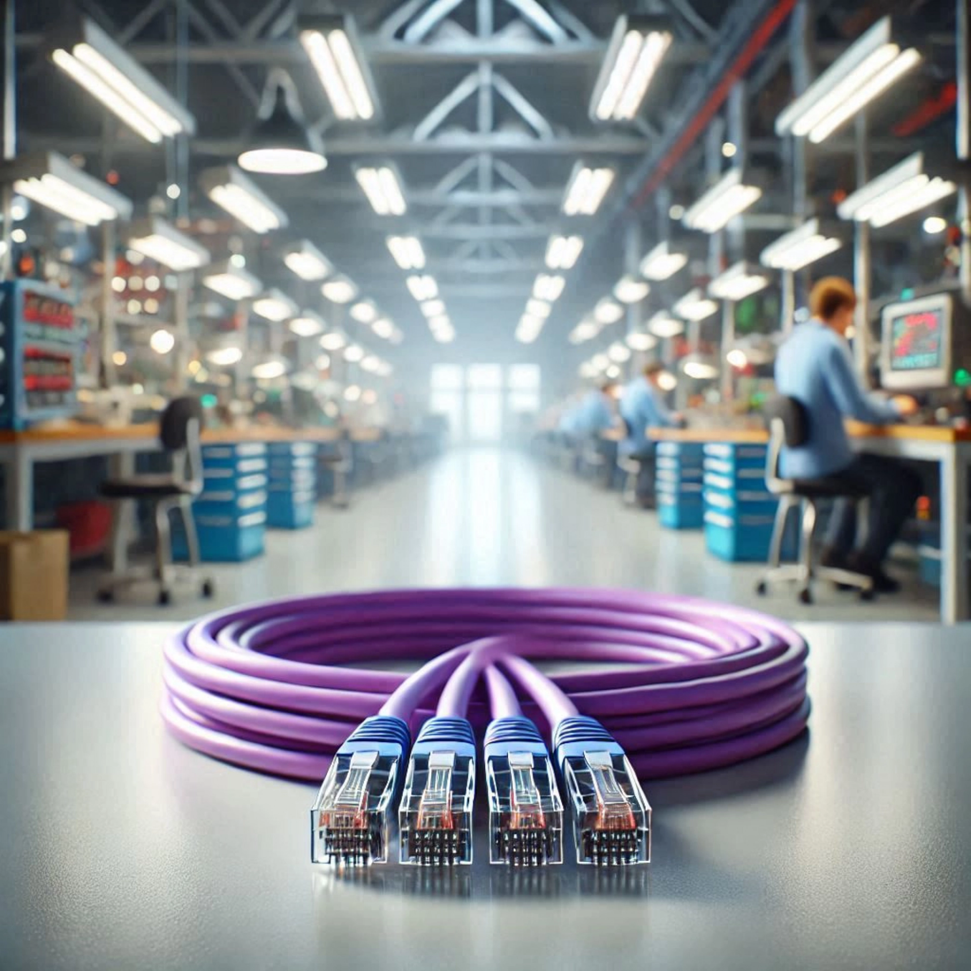 CAT6A S/UTP Patch Kablo - 30cm, Mor