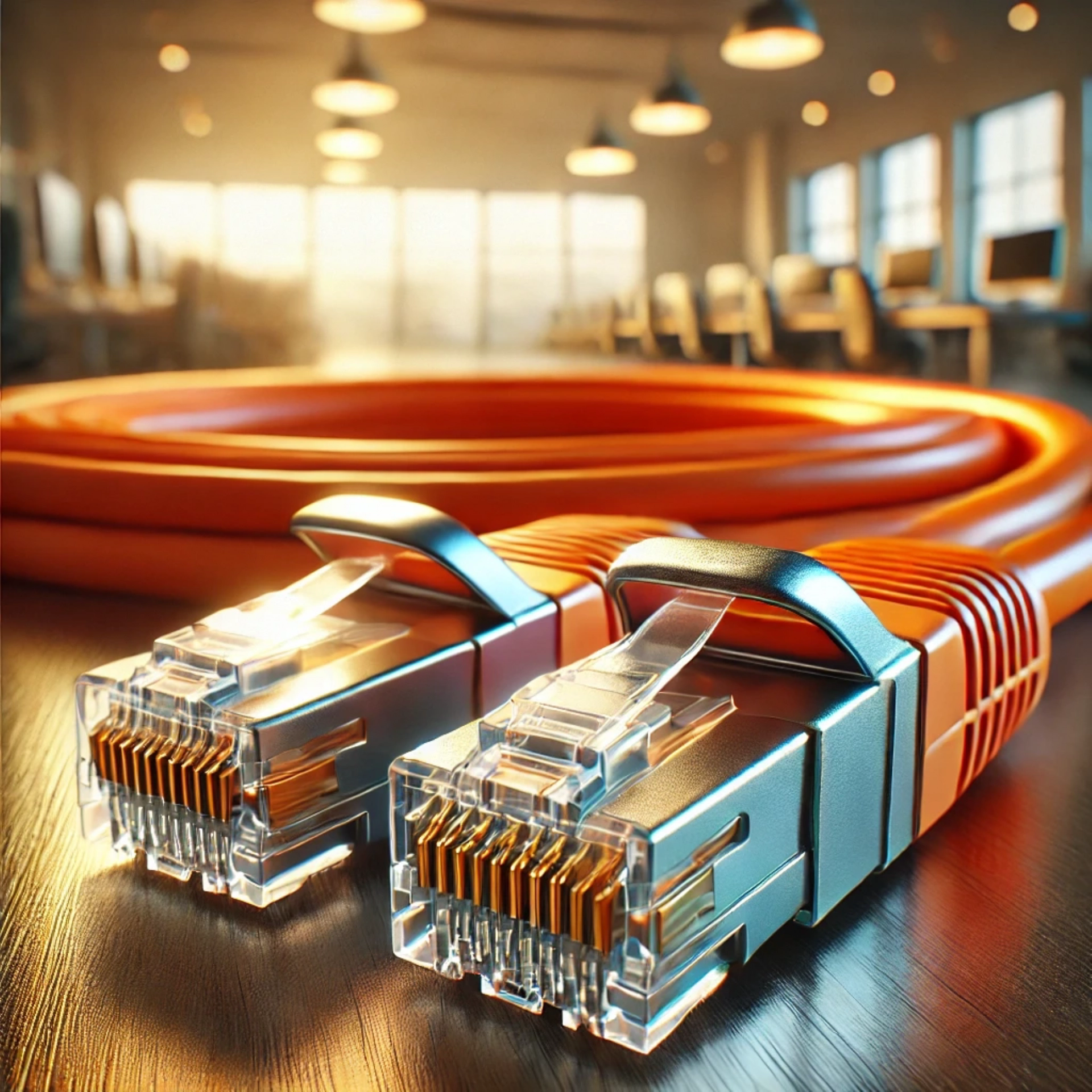 CAT7 Patch Kablo - 30cm, Turuncu