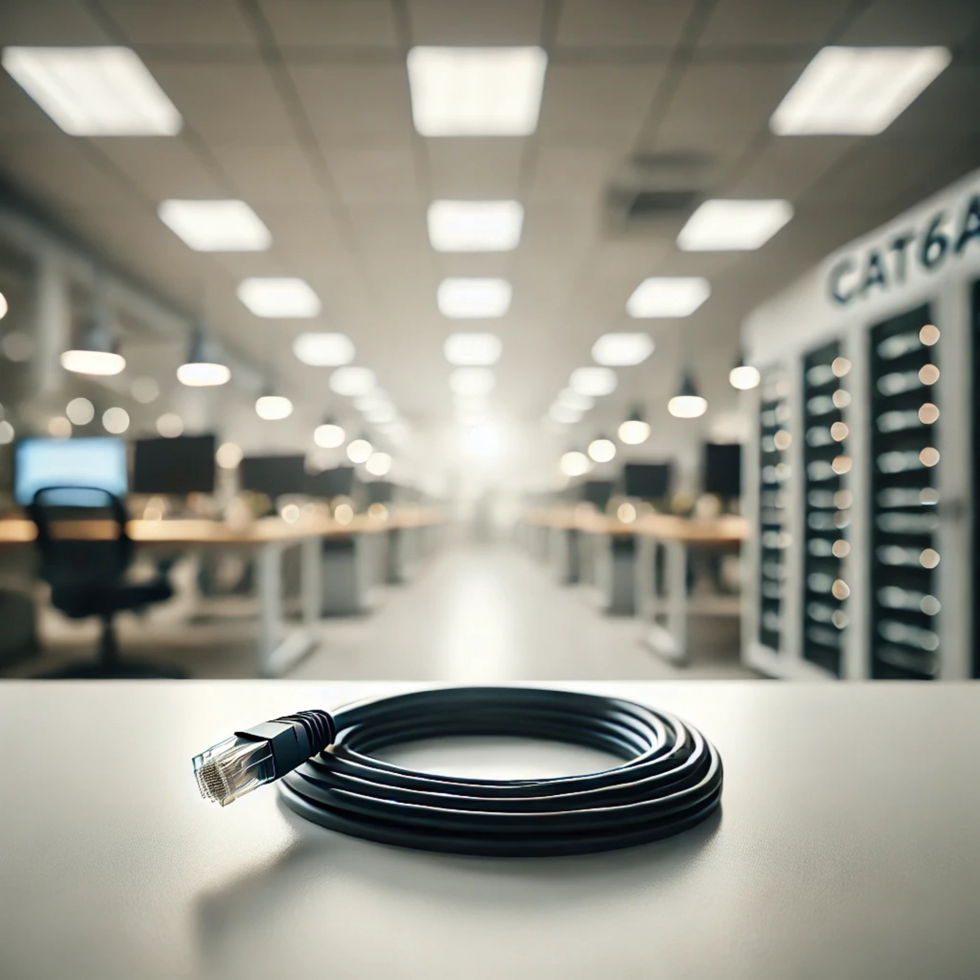 CAT6A S/UTP Patch Kablo - 30 metre, Siyah