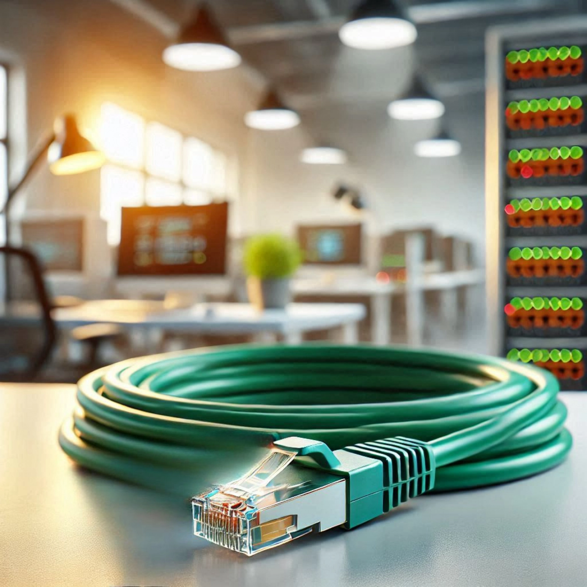 CAT6A U/UTP Patch Kablo - 50cm, Yeşil