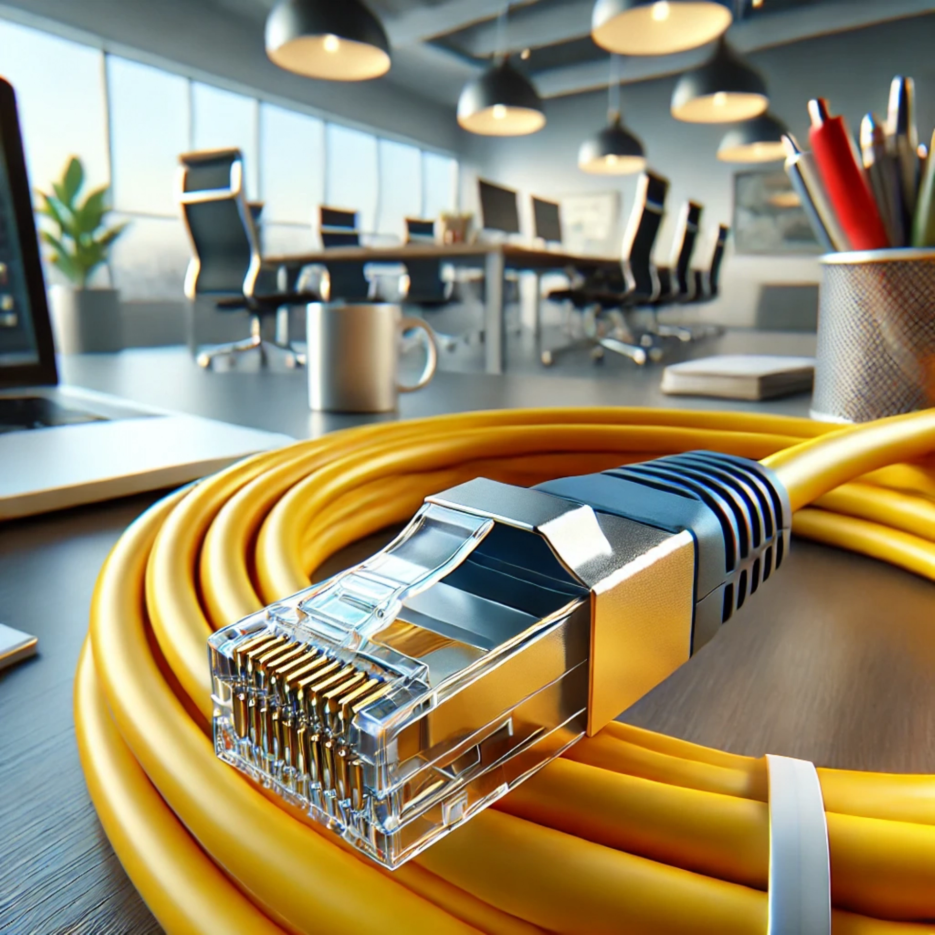 CAT7 Patch Kablo - 50 metre, Sarı