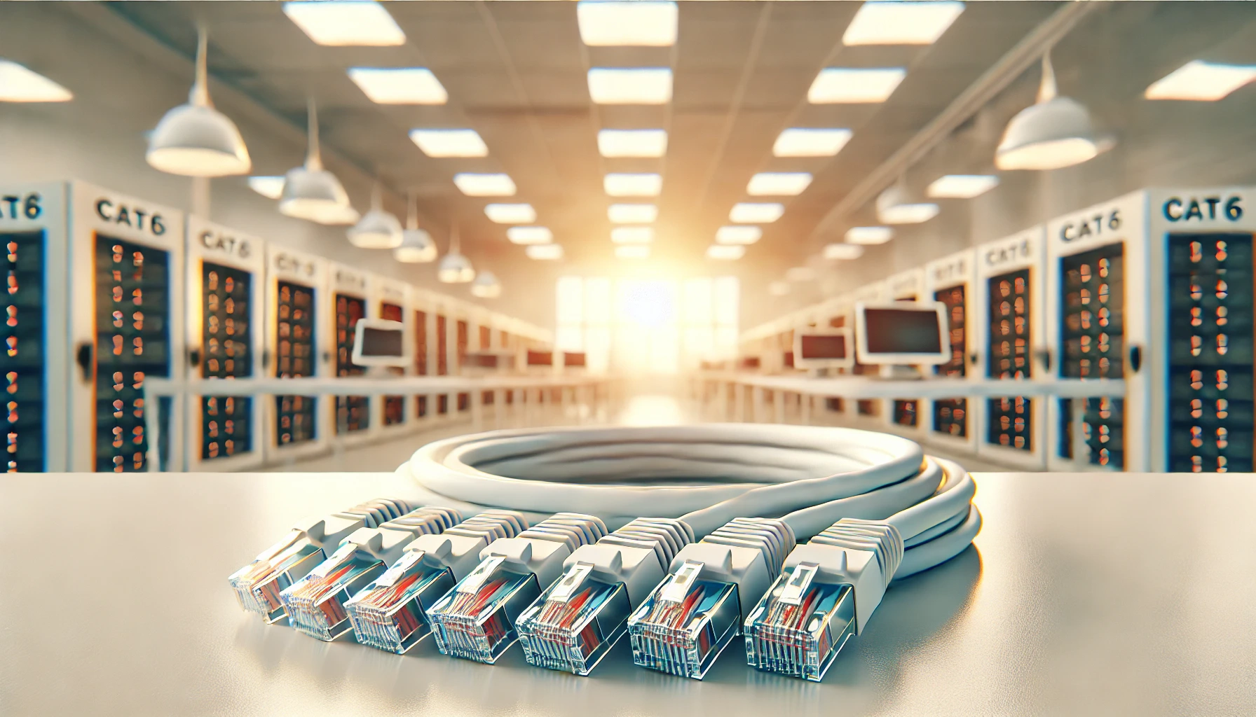 1m Beyaz CAT6 Patch Kablo