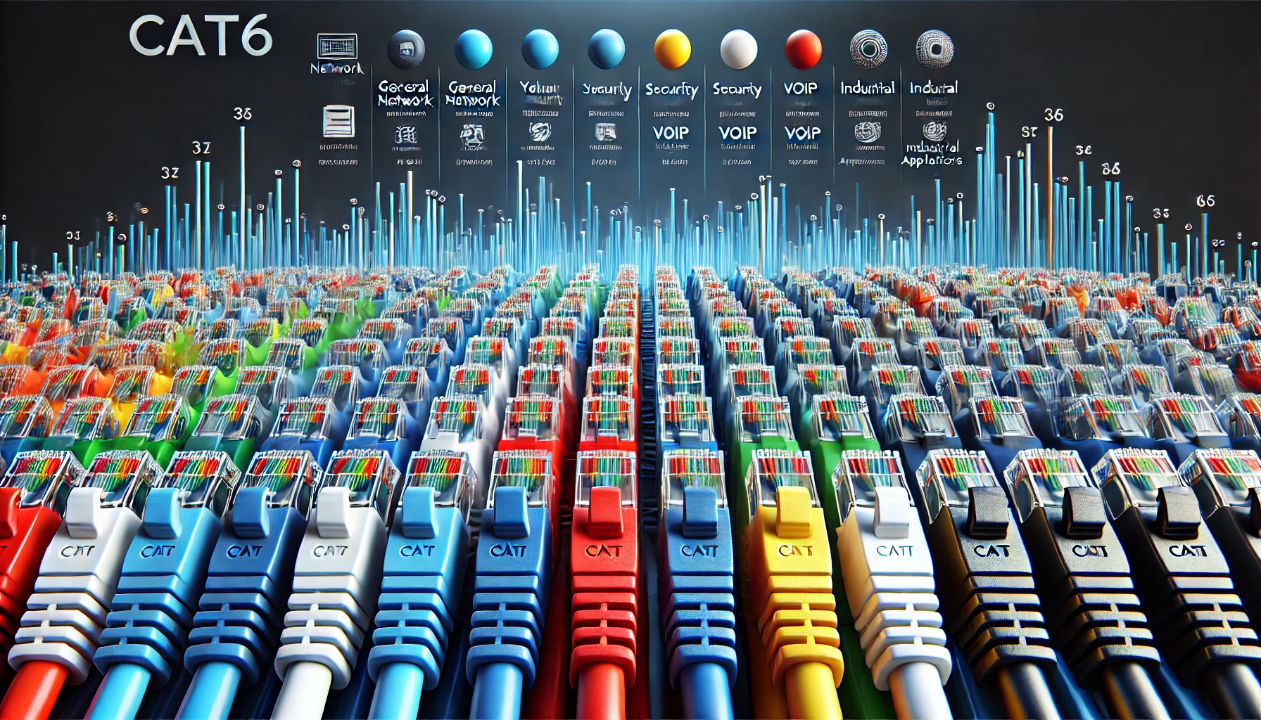 CAT6 Patch Kablo Genel Renkler ve Anlamları