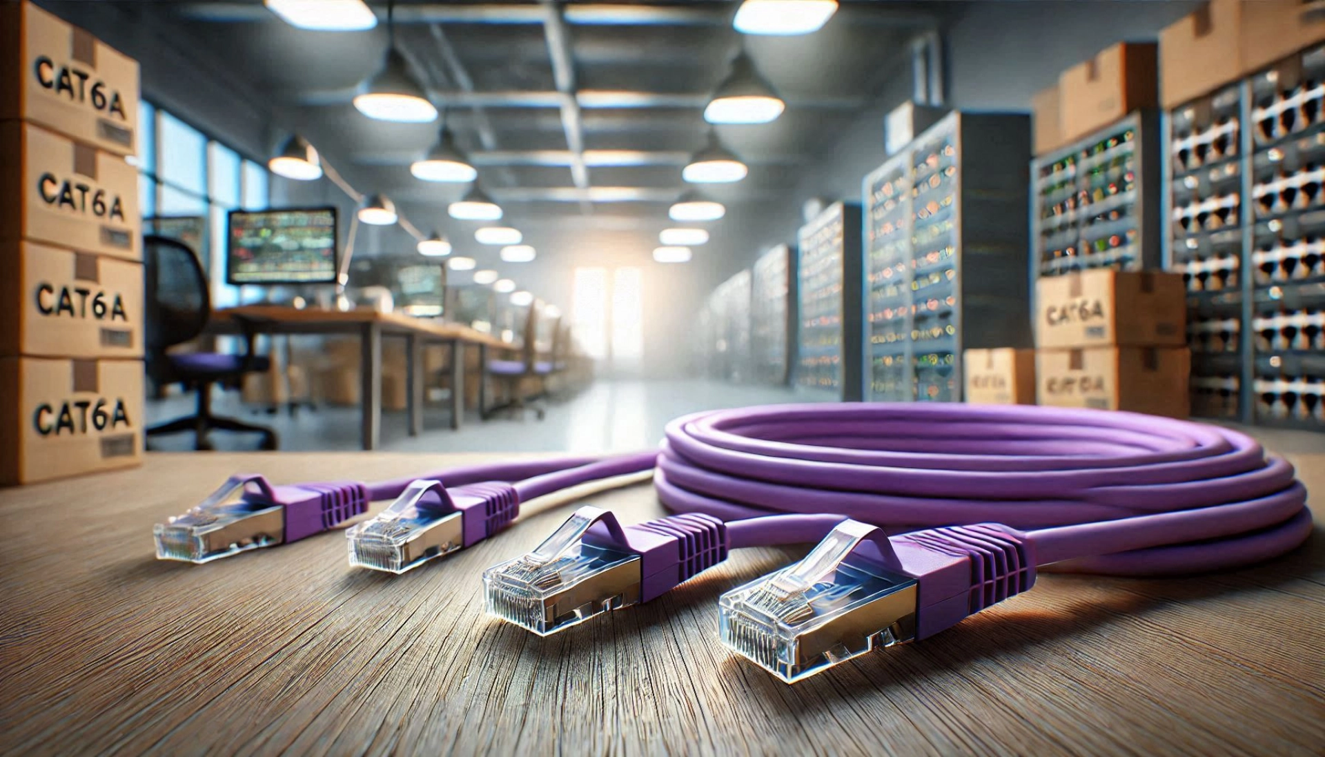 CAT6A F/FTP Patch Kablo - 20cm, Mor