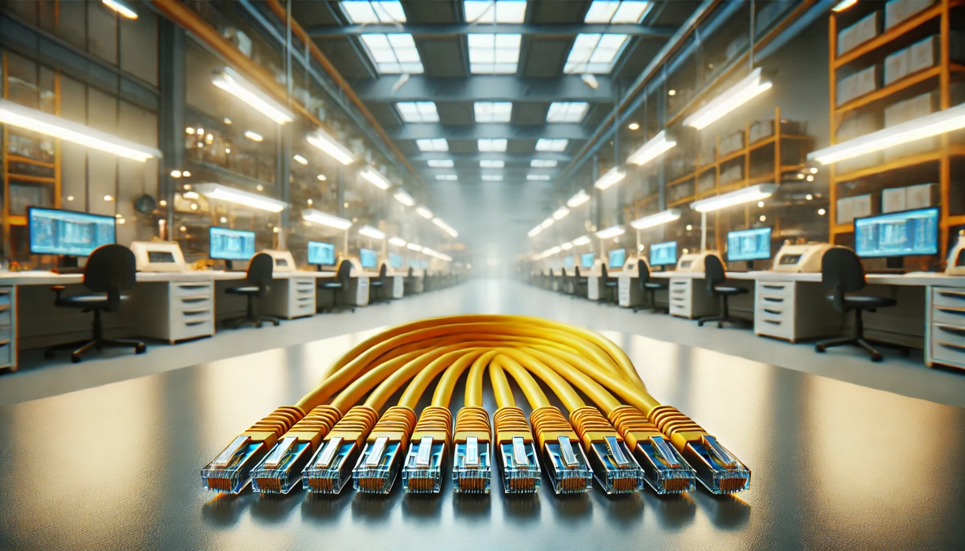 40m Sarı F/FTP CAT6A Patch Kablo