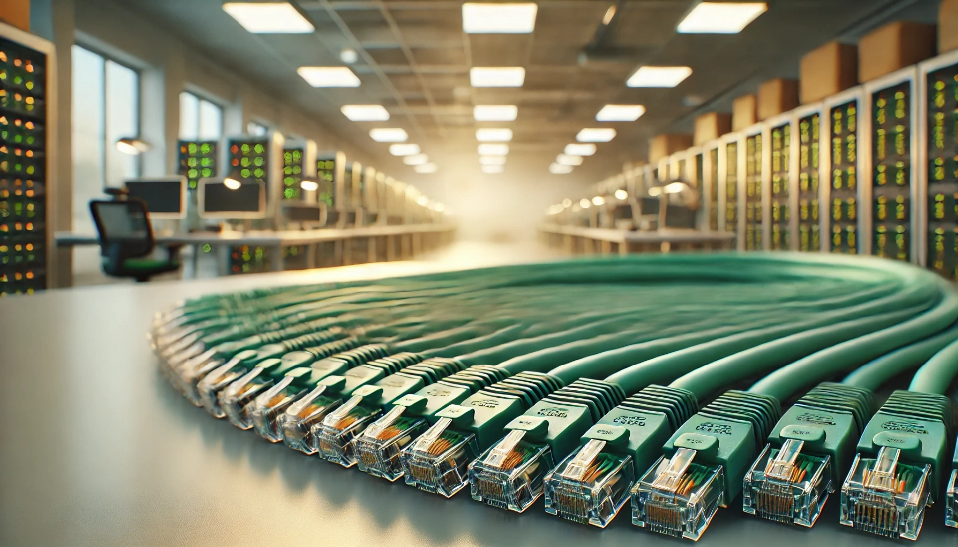 CAT6A F/FTP Patch Kablo - 50 metre, Yeşil