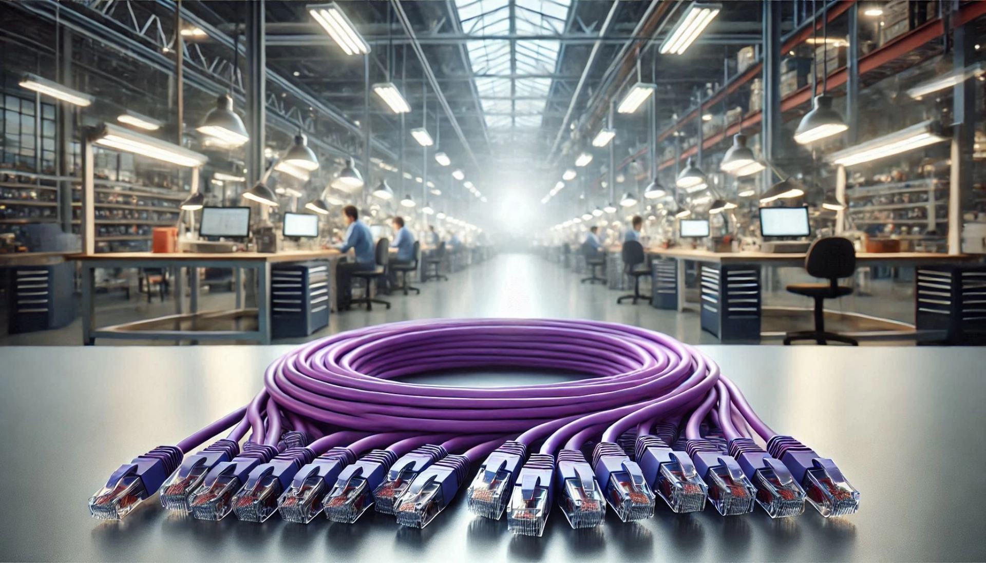 1m Mor F/UTP CAT6A Patch Kablo