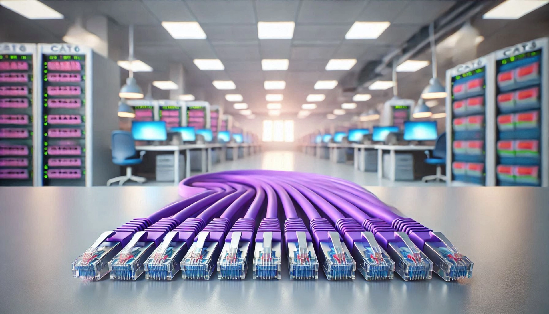 CAT6A F/UTP Patch Kablo - 30cm, Mor