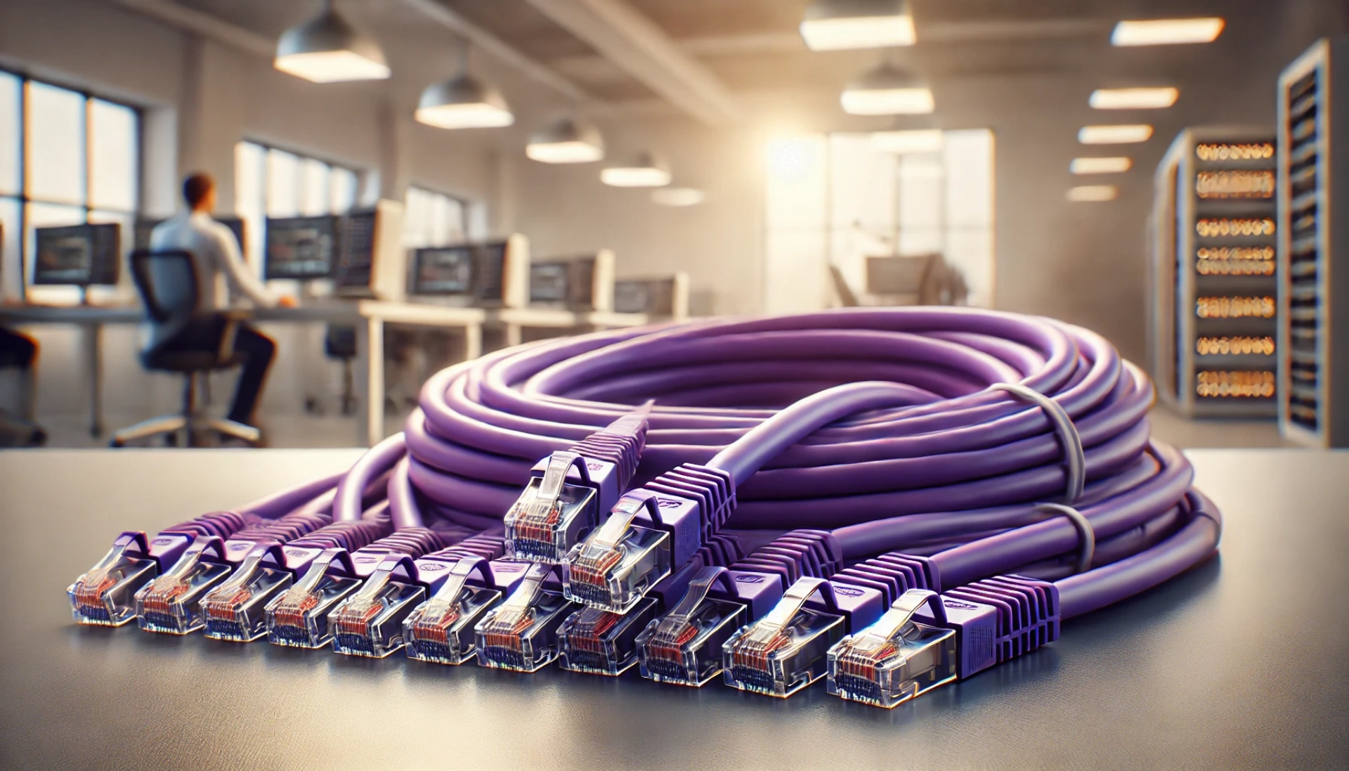 CAT6A S/FTP Patch Kablo - 1 metre, Mor