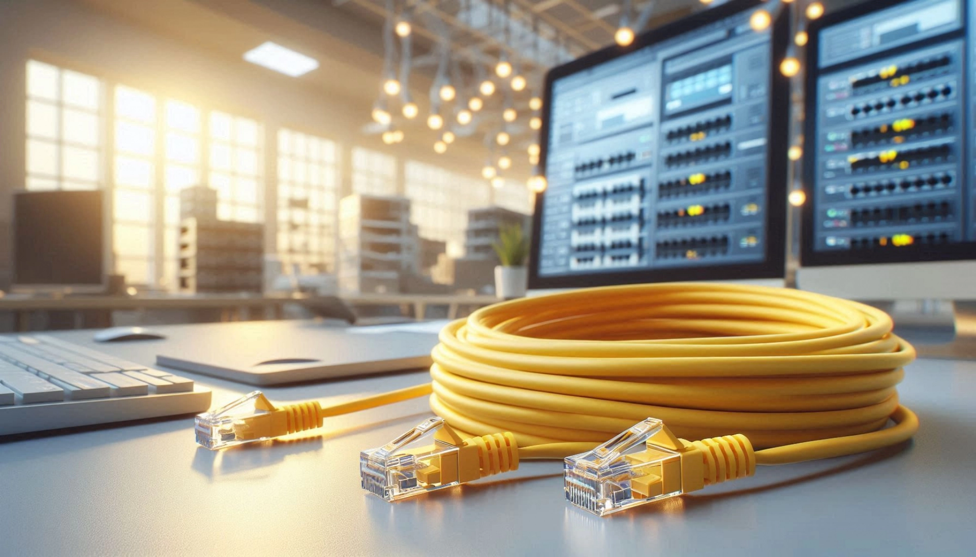 CAT6A S/FTP Patch Kablo - 10 metre, Sarı