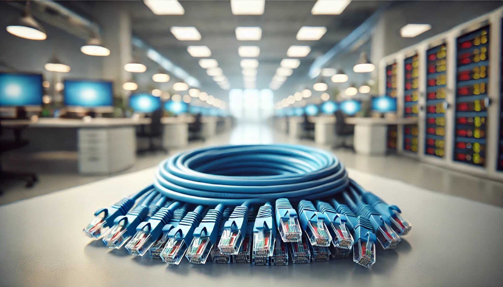 CAT6A S/UTP Patch Kablo - 20cm, Mavi