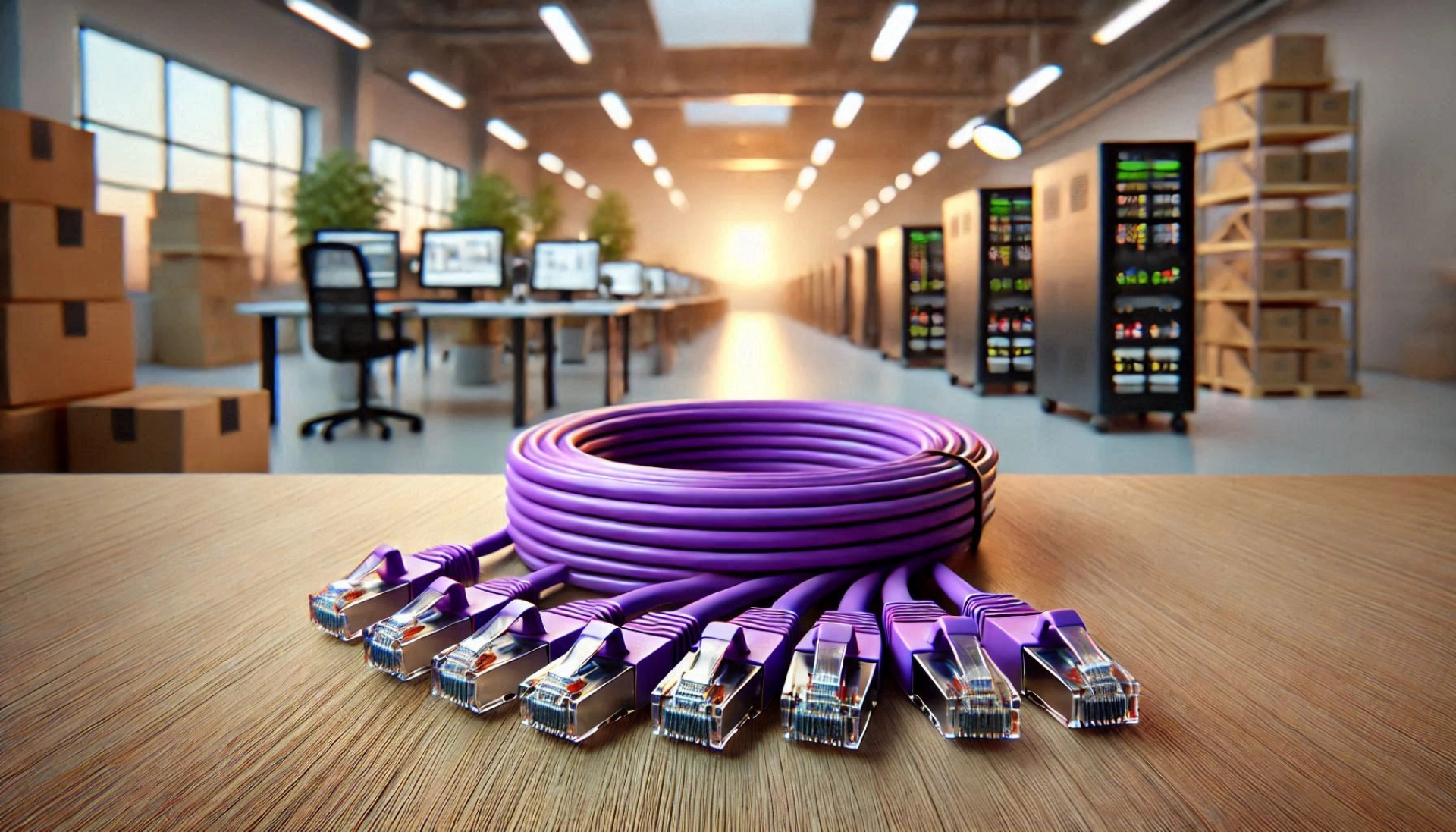 CAT6A SF/UTP Patch Kablo - 15 metre, Mor
