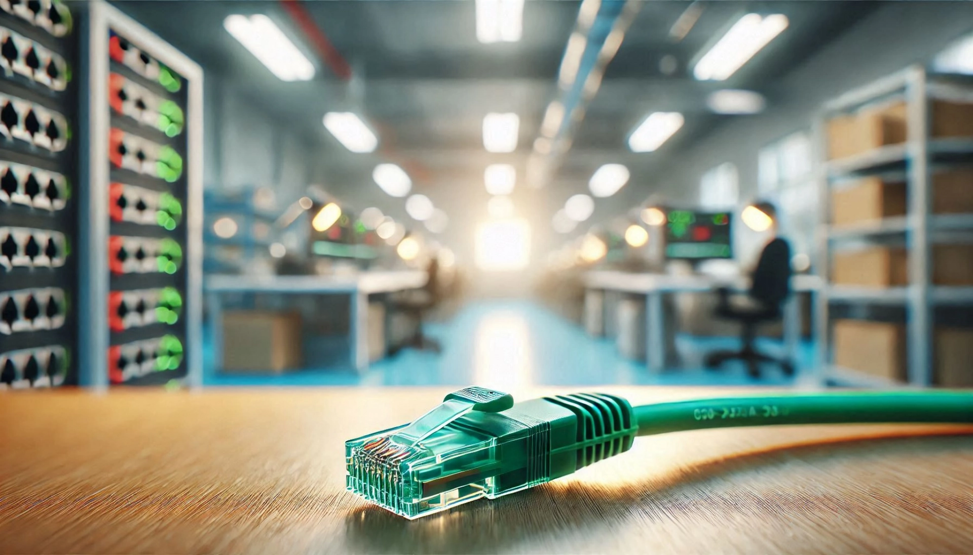 CAT6A SF/UTP Patch Kablo - 20cm, Yeşil