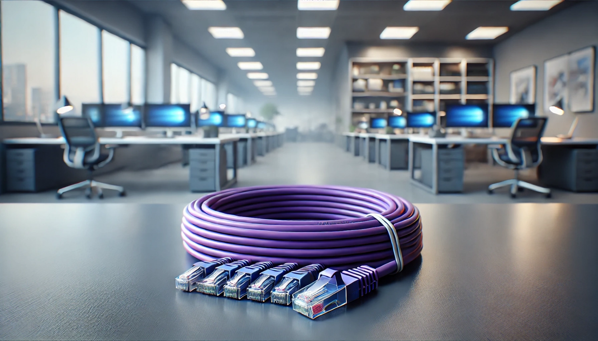 CAT6A SF/UTP Patch Kablo - 3 metre, Mor