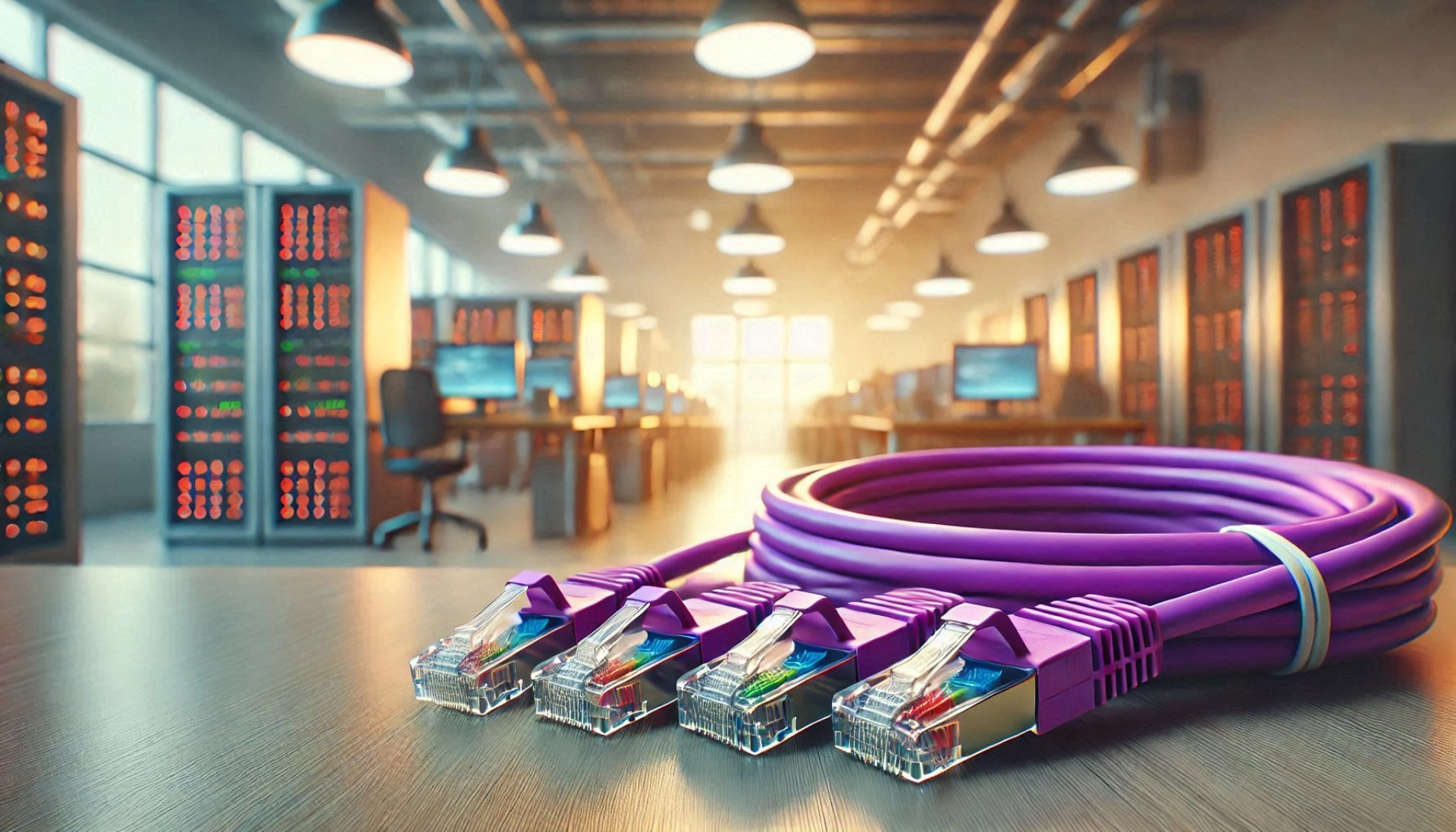 CAT6A U/FTP Patch Kablo - 50cm, Mor