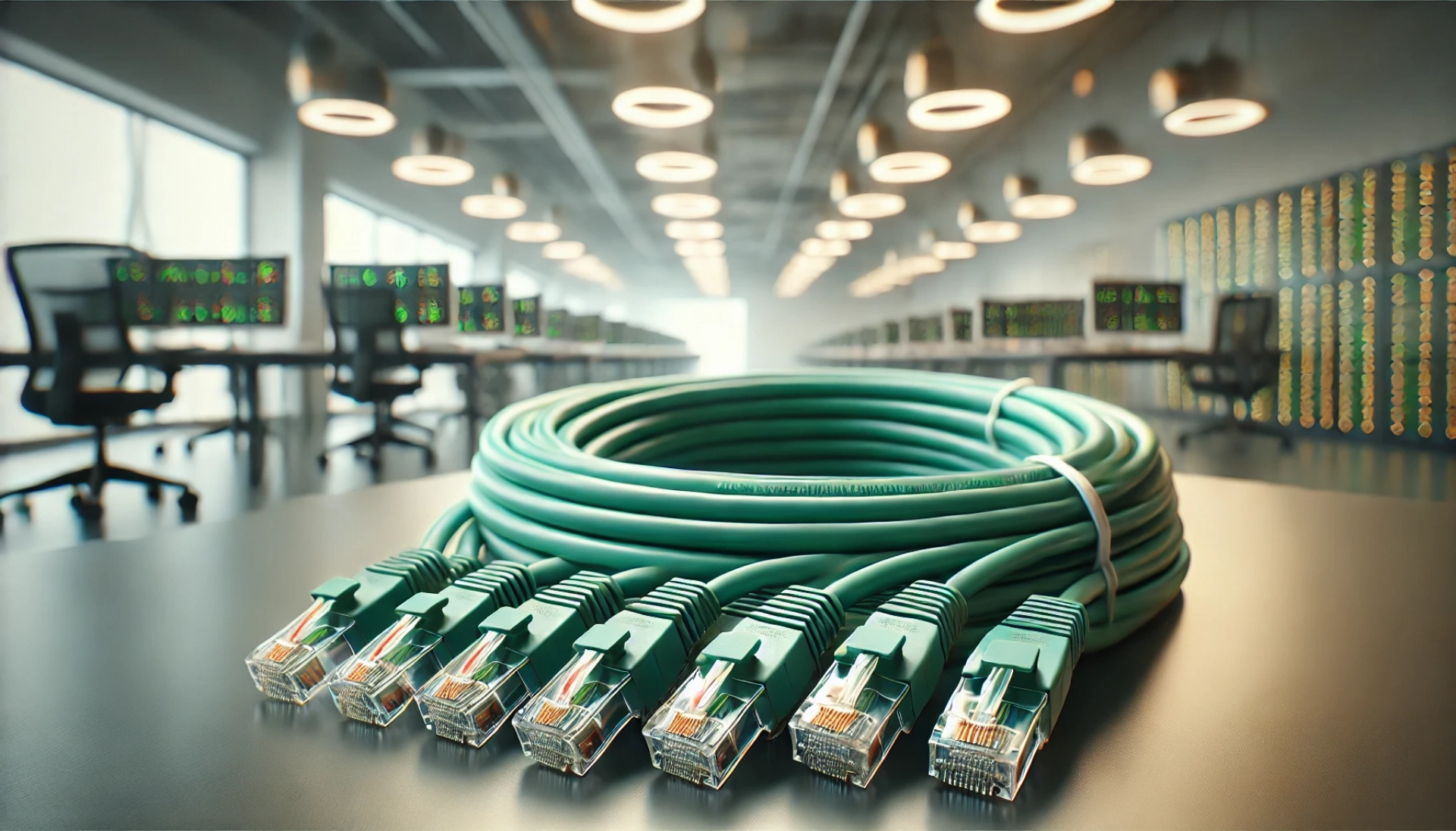 CAT6A U/UTP Patch Kablo - 30 metre, Yeşil