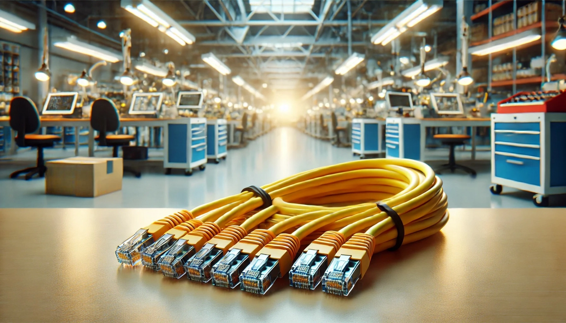 CAT6A U/UTP Patch Kablo - 40 metre, Sarı