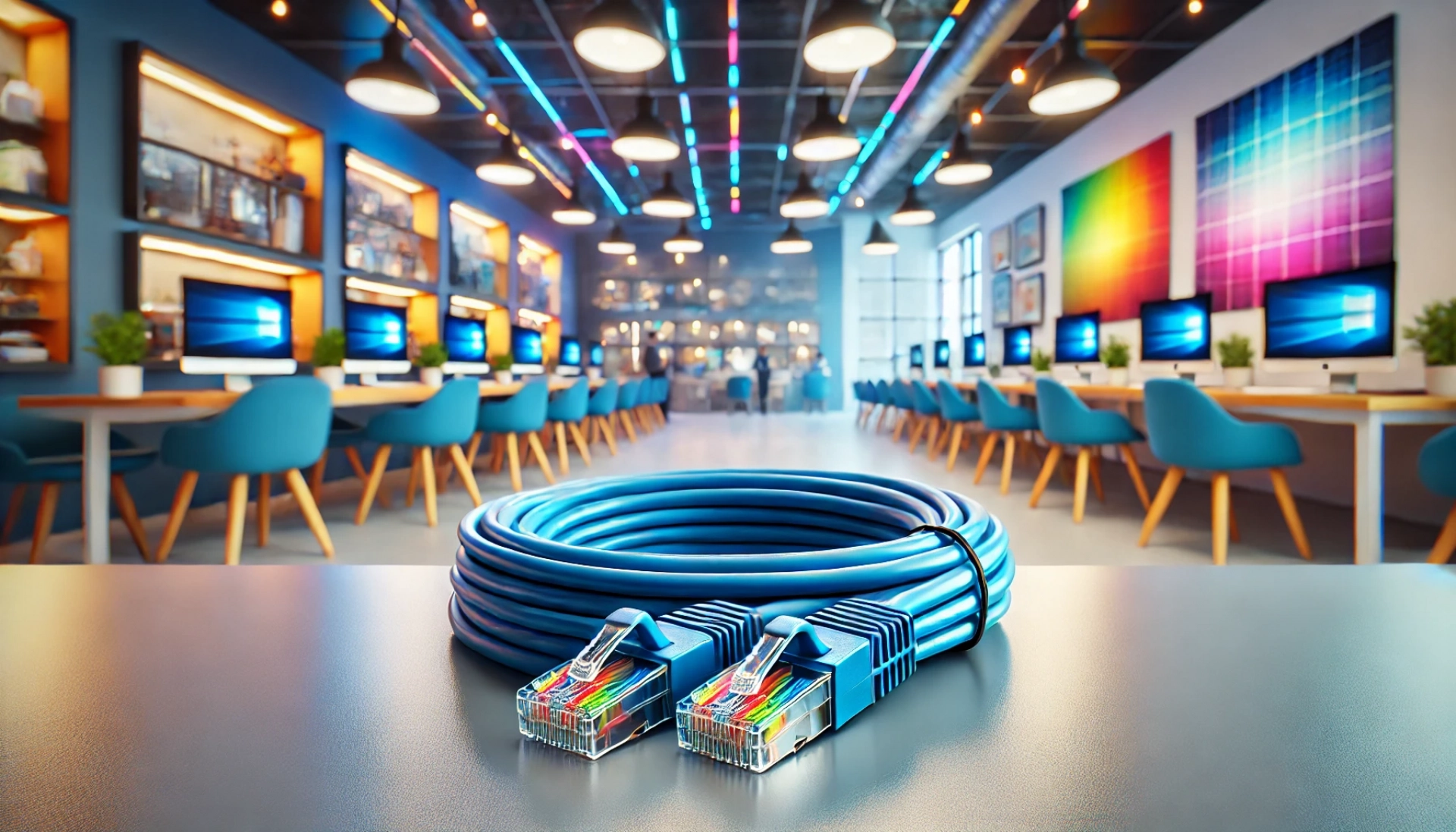 50m Mavi U/UTP CAT6A Patch Kablo