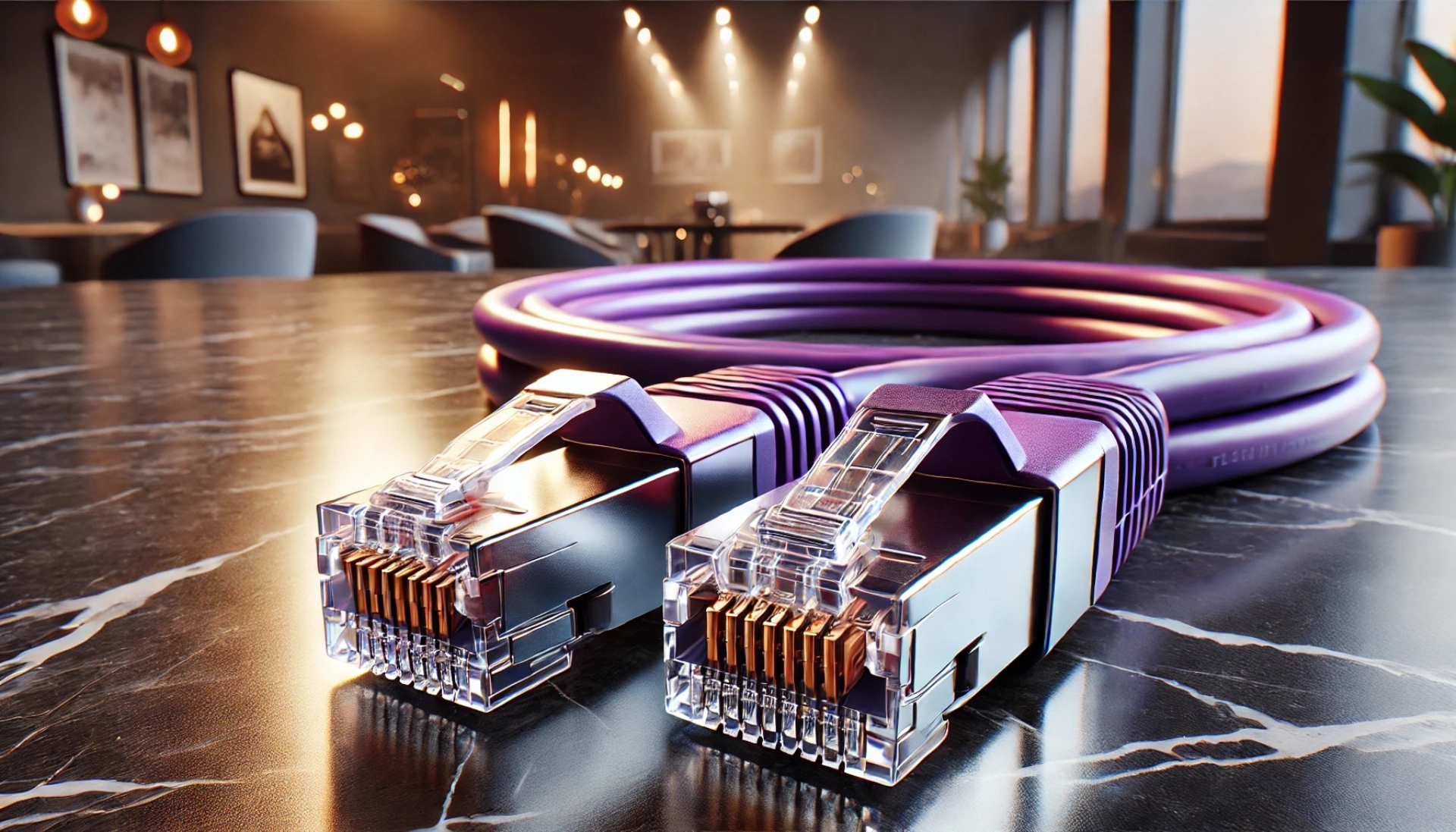 CAT7 Patch Kablo - 50 metre, Mor