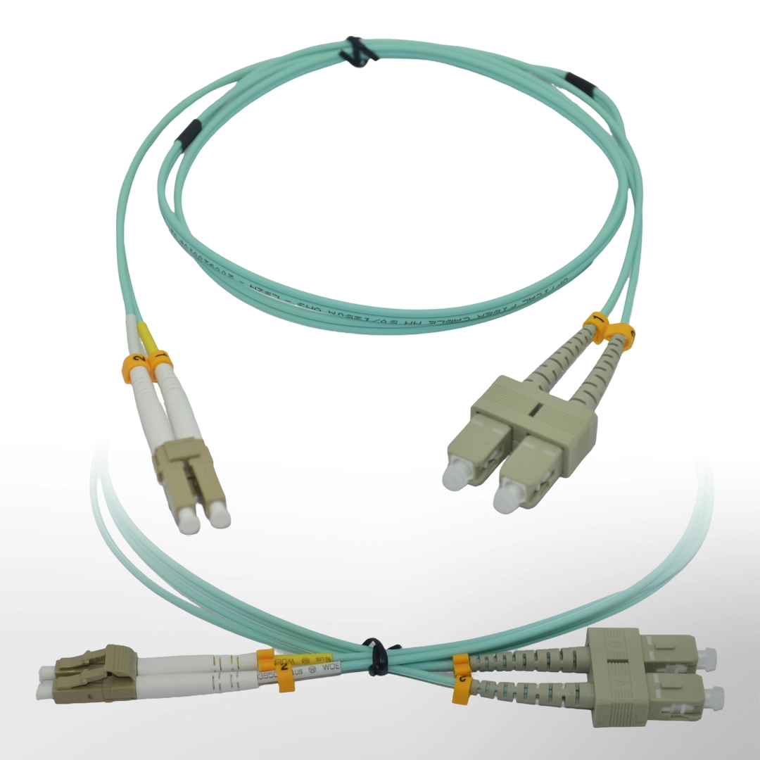 SC-LC Multi Mode Duplex Fiber Patch Cord - OM3